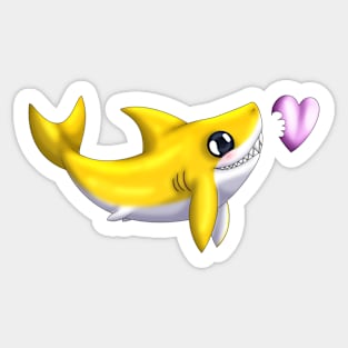 Shark Bites! (Yellow) Sticker